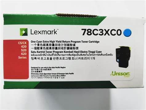 利盟（Lexmark）74C3SC0 青色碳粉盒高容（约7000页）适用CS720de